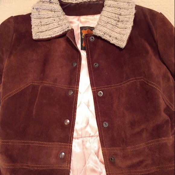 Vintage Suede Leather Women's Jacket - Picture 3 of 8